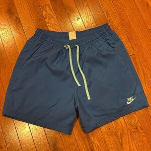 Nike Navy Shorts with Lime Accents